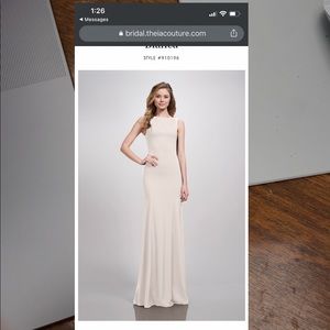 THEIA Bianca dress in taupe size 6-8